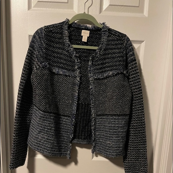 Chico's Jackets & Blazers - Women’s Chico’s size 1 Blue weaved Jacket
